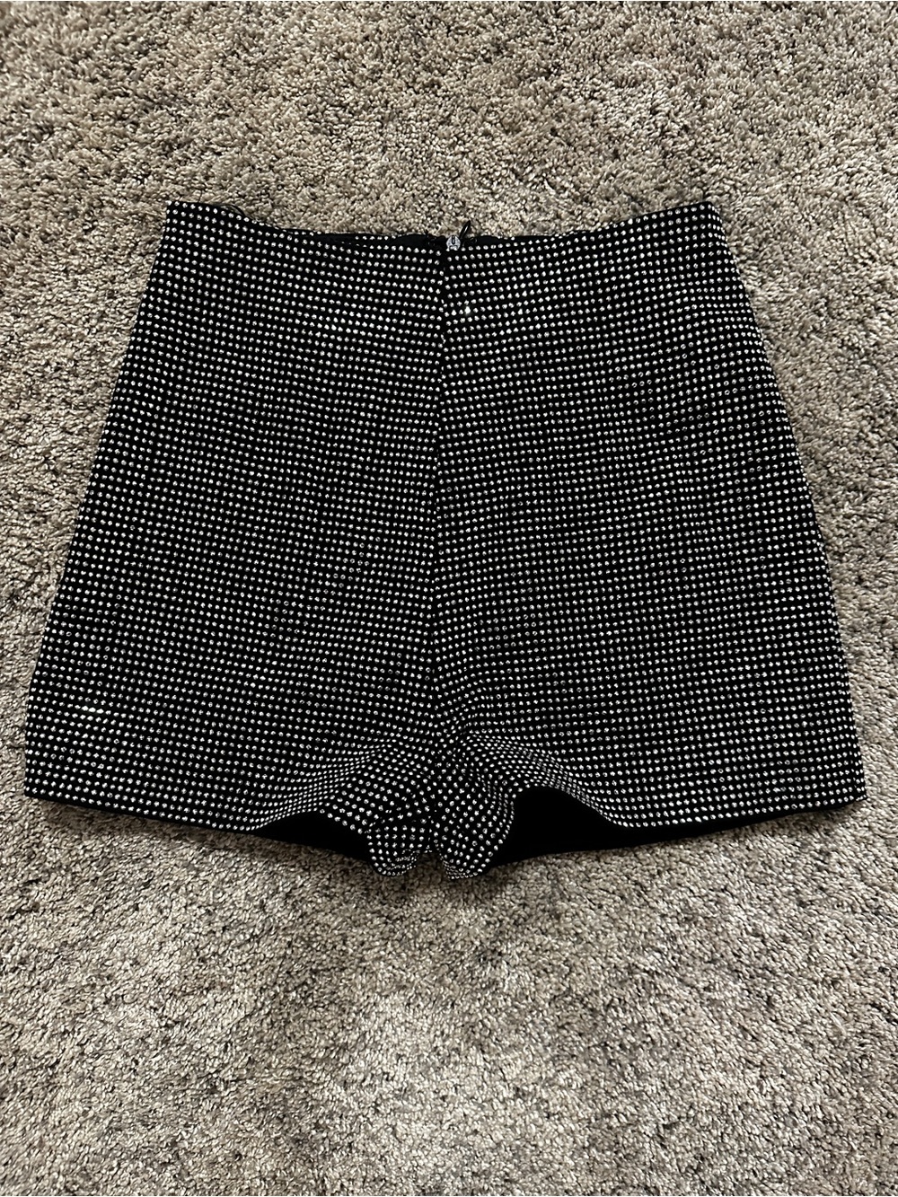 #154 Cloud Ten Womens Black and embellished High-Rise Shorts size small - Picture 3 of 9